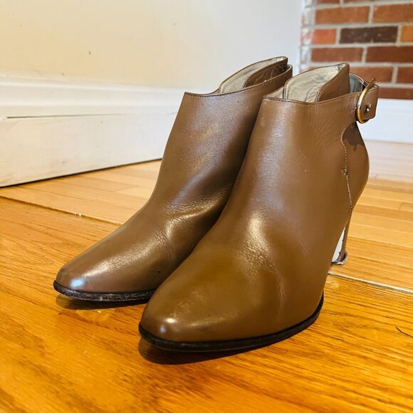 MAX MARA LEATHER BOOTIES Made in Italy EUR 39 US 8.5 - Picture 5 of 16